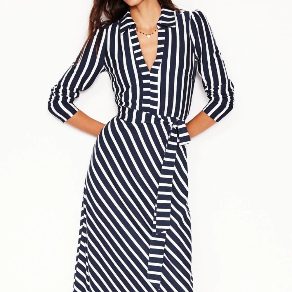 Boden Imogen Collared Jersey Dress size 12L